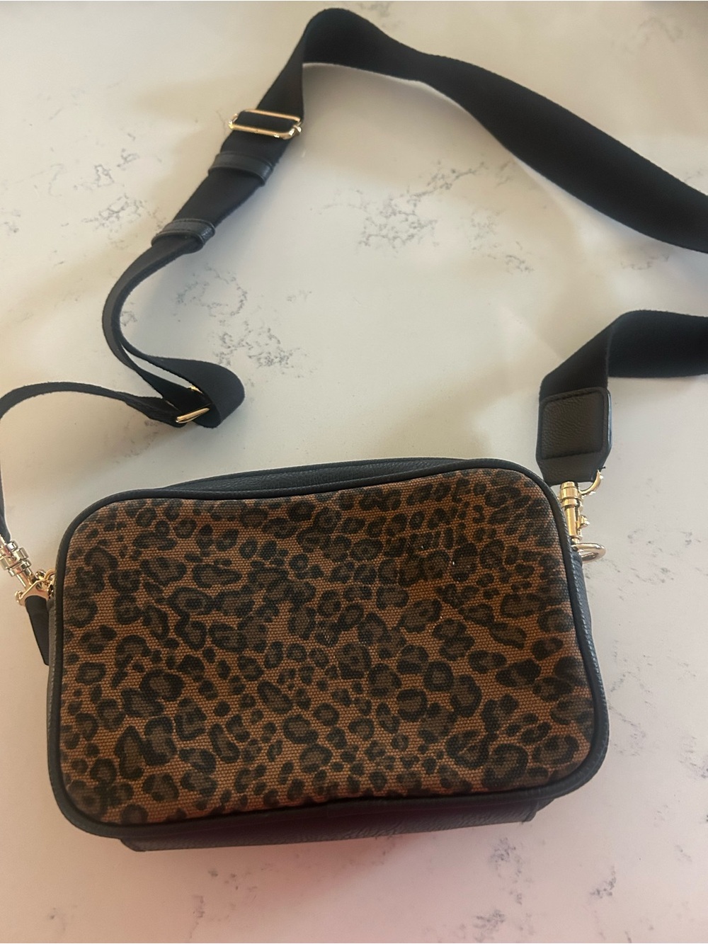 Universal Thread Leopard Print Crossbody Bag in Brown and Black